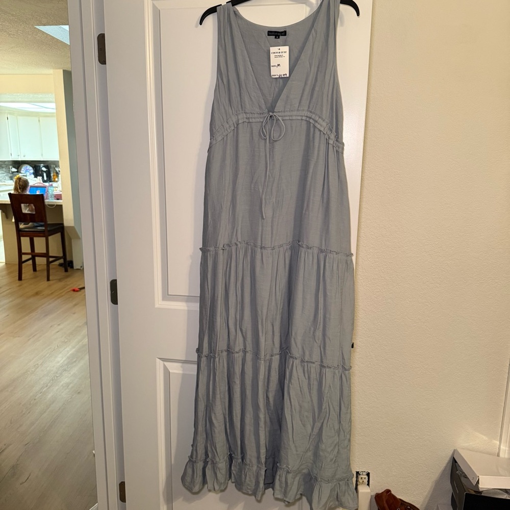Chic Light Blue Maxi Dress